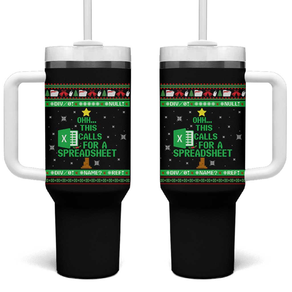 Funny Excel Christmas Tree Tumbler With Handle This Calls for a Spreadsheet Xmas DIV0 Errors - Wonder Print Shop