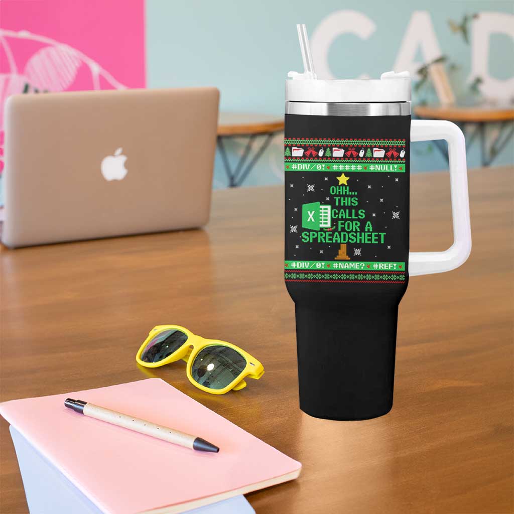 Funny Excel Christmas Tree Tumbler With Handle This Calls for a Spreadsheet Xmas DIV0 Errors - Wonder Print Shop