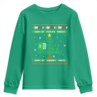 Funny Excel Christmas Tree Youth Sweatshirt This Calls for a Spreadsheet Xmas DIV0 Errors - Wonder Print Shop