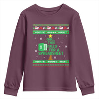 Funny Excel Christmas Tree Youth Sweatshirt This Calls for a Spreadsheet Xmas DIV0 Errors - Wonder Print Shop