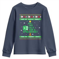 Funny Excel Christmas Tree Youth Sweatshirt This Calls for a Spreadsheet Xmas DIV0 Errors - Wonder Print Shop