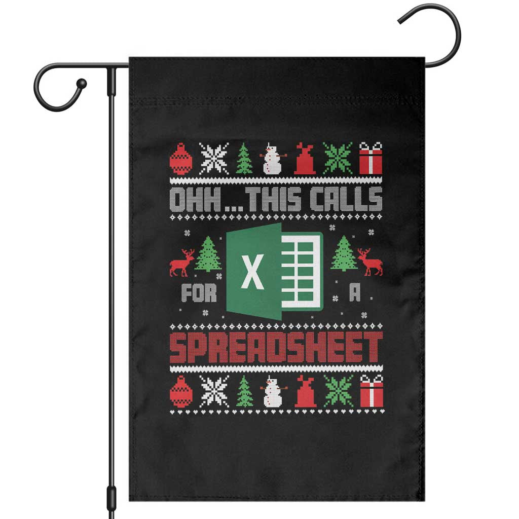 This Calls for a Spreadsheet Christmas Garden Flag Funny Excel Xmas Gift for Data Nerds Accountants - Wonder Print Shop