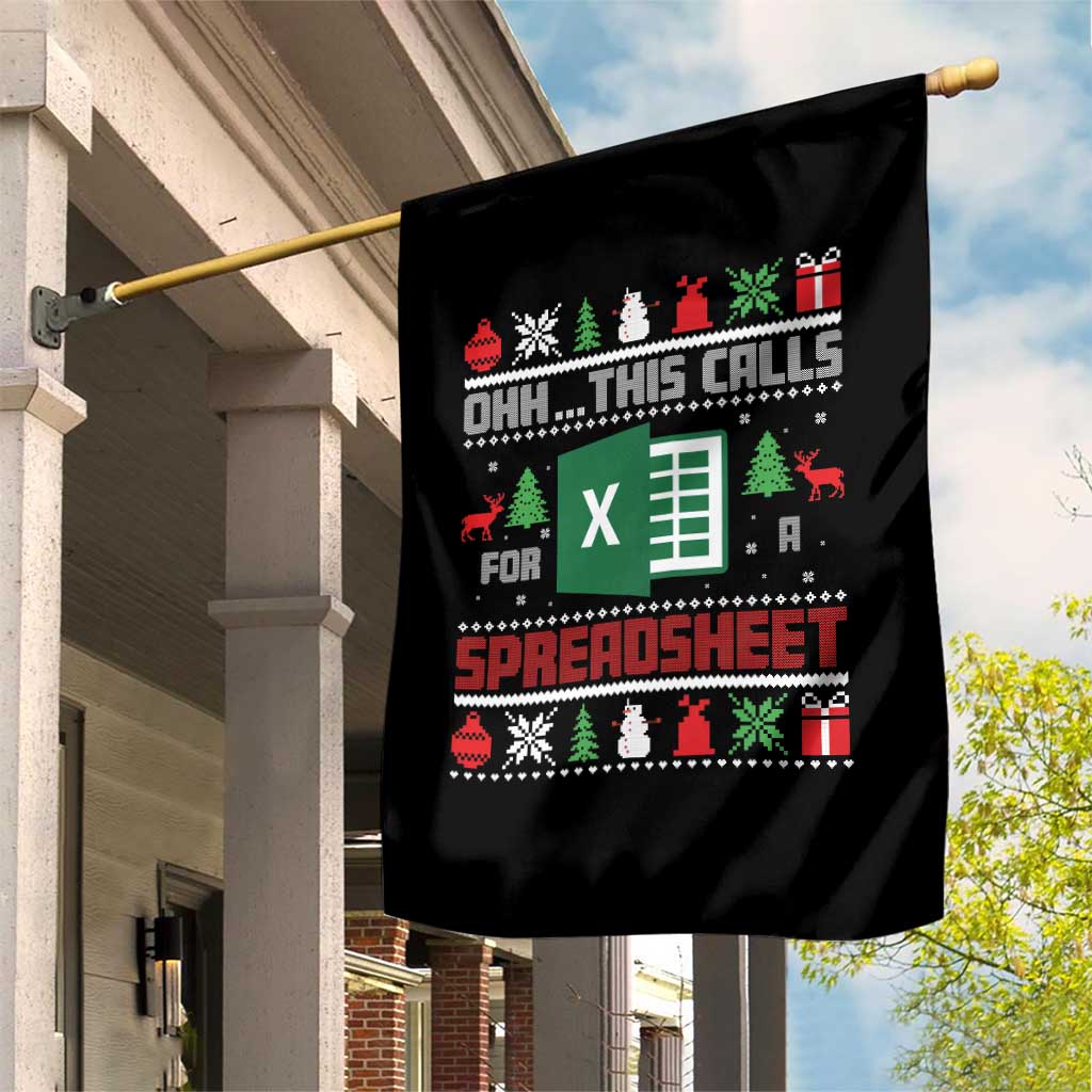 This Calls for a Spreadsheet Christmas Garden Flag Funny Excel Xmas Gift for Data Nerds Accountants - Wonder Print Shop