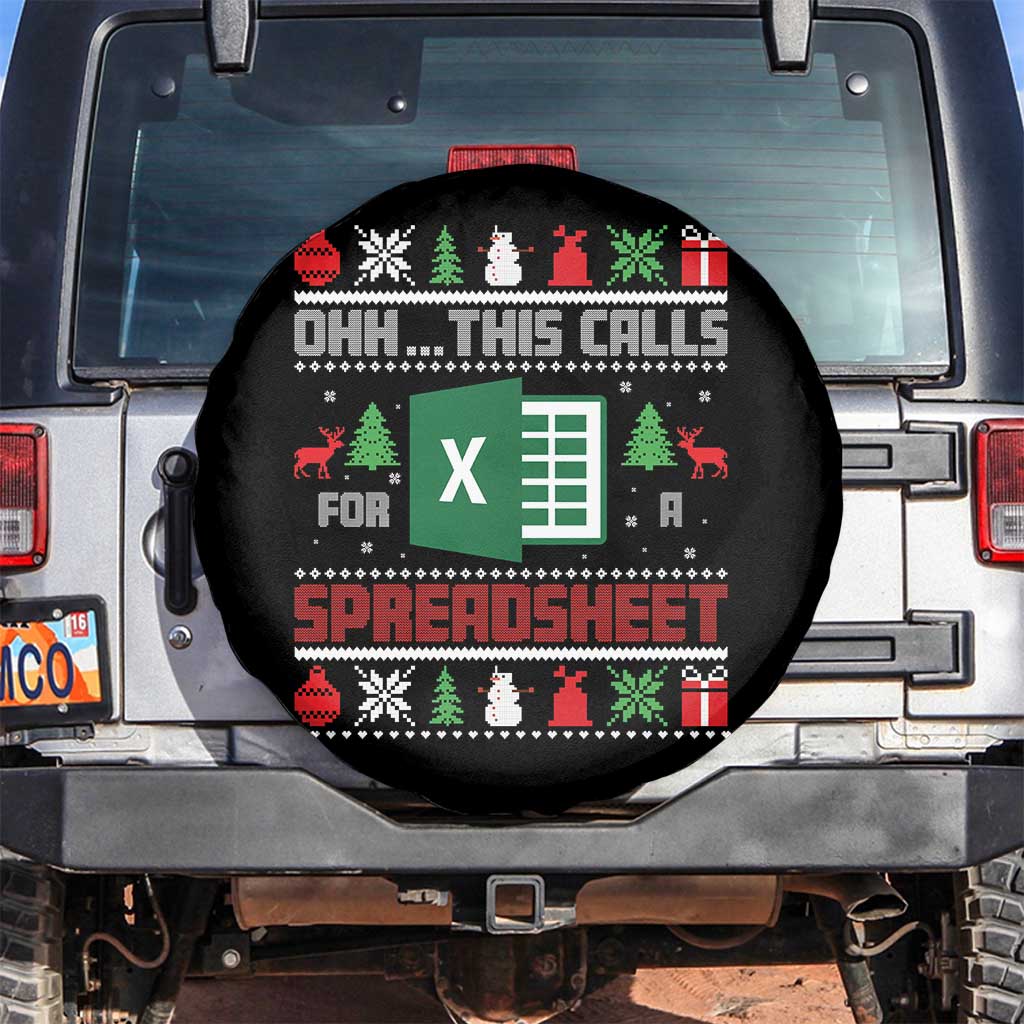 This Calls for a Spreadsheet Christmas Spare Tire Cover Funny Excel Xmas Gift for Data Nerds Accountants - Wonder Print Shop