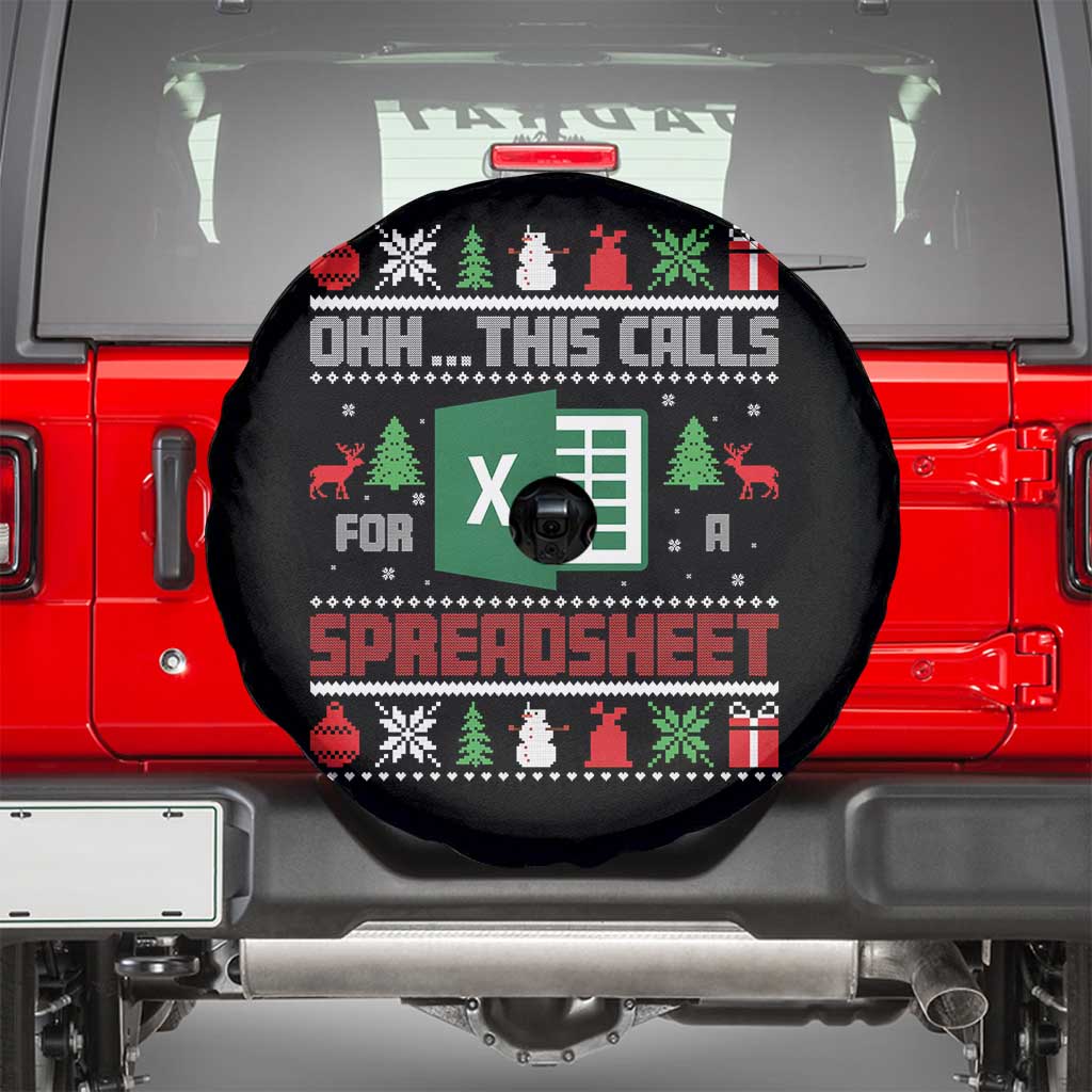 This Calls for a Spreadsheet Christmas Spare Tire Cover Funny Excel Xmas Gift for Data Nerds Accountants - Wonder Print Shop