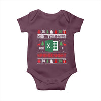 This Calls for a Spreadsheet Christmas Baby Onesie Funny Excel Xmas Gift for Data Nerds Accountants - Wonder Print Shop