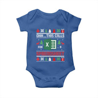 This Calls for a Spreadsheet Christmas Baby Onesie Funny Excel Xmas Gift for Data Nerds Accountants - Wonder Print Shop