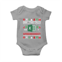 This Calls for a Spreadsheet Christmas Baby Onesie Funny Excel Xmas Gift for Data Nerds Accountants - Wonder Print Shop