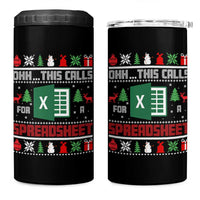 This Calls for a Spreadsheet Christmas 4 in 1 Can Cooler Tumbler Funny Excel Xmas Gift for Data Nerds Accountants - Wonder Print Shop