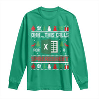 This Calls for a Spreadsheet Christmas Long Sleeve Shirt Funny Excel Xmas Gift for Data Nerds Accountants - Wonder Print Shop