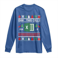 This Calls for a Spreadsheet Christmas Long Sleeve Shirt Funny Excel Xmas Gift for Data Nerds Accountants - Wonder Print Shop