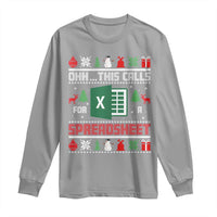 This Calls for a Spreadsheet Christmas Long Sleeve Shirt Funny Excel Xmas Gift for Data Nerds Accountants - Wonder Print Shop