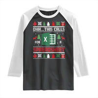 This Calls for a Spreadsheet Christmas Raglan Shirt Funny Excel Xmas Gift for Data Nerds Accountants - Wonder Print Shop