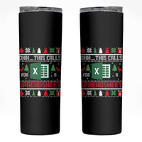 This Calls for a Spreadsheet Christmas Skinny Tumbler Funny Excel Xmas Gift for Data Nerds Accountants - Wonder Print Shop