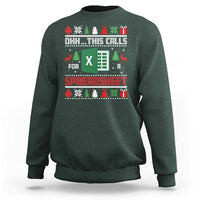 This Calls for a Spreadsheet Christmas Sweatshirt Funny Excel Xmas Gift for Data Nerds Accountants - Wonder Print Shop