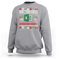 This Calls for a Spreadsheet Christmas Sweatshirt Funny Excel Xmas Gift for Data Nerds Accountants - Wonder Print Shop