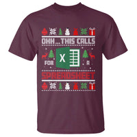 This Calls for a Spreadsheet Christmas T Shirt Funny Excel Xmas Gift for Data Nerds Accountants - Wonder Print Shop