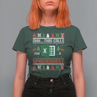 This Calls for a Spreadsheet Christmas T Shirt For Women Funny Excel Xmas Gift for Data Nerds Accountants - Wonder Print Shop