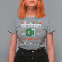 This Calls for a Spreadsheet Christmas T Shirt For Women Funny Excel Xmas Gift for Data Nerds Accountants - Wonder Print Shop
