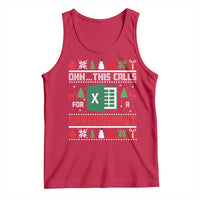 This Calls for a Spreadsheet Christmas Tank Top Funny Excel Xmas Gift for Data Nerds Accountants - Wonder Print Shop