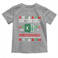 This Calls for a Spreadsheet Christmas Toddler T Shirt Funny Excel Xmas Gift for Data Nerds Accountants - Wonder Print Shop