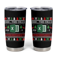 This Calls for a Spreadsheet Christmas Tumbler Cup Funny Excel Xmas Gift for Data Nerds Accountants - Wonder Print Shop