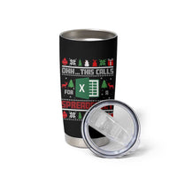 This Calls for a Spreadsheet Christmas Tumbler Cup Funny Excel Xmas Gift for Data Nerds Accountants - Wonder Print Shop