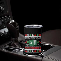 This Calls for a Spreadsheet Christmas Tumbler Cup Funny Excel Xmas Gift for Data Nerds Accountants - Wonder Print Shop