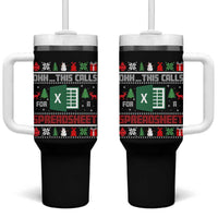 This Calls for a Spreadsheet Christmas Tumbler With Handle Funny Excel Xmas Gift for Data Nerds Accountants - Wonder Print Shop