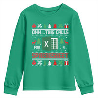 This Calls for a Spreadsheet Christmas Youth Sweatshirt Funny Excel Xmas Gift for Data Nerds Accountants - Wonder Print Shop