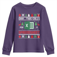 This Calls for a Spreadsheet Christmas Youth Sweatshirt Funny Excel Xmas Gift for Data Nerds Accountants - Wonder Print Shop