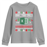 This Calls for a Spreadsheet Christmas Youth Sweatshirt Funny Excel Xmas Gift for Data Nerds Accountants - Wonder Print Shop
