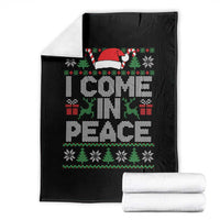 I Come In Peace Funny Christmas Matching Couple Throw Blanket Offensive Adult Humor Festive Holiday - Wonder Print Shop