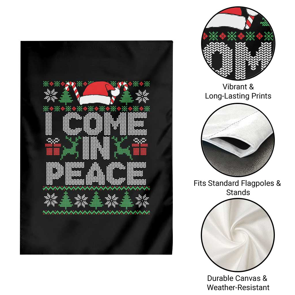 I Come In Peace Funny Christmas Matching Couple Garden Flag Offensive Adult Humor Festive Holiday - Wonder Print Shop