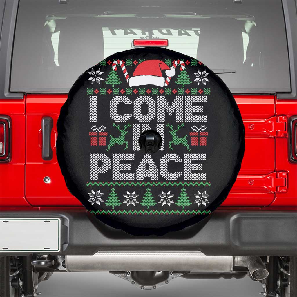 I Come In Peace Funny Christmas Matching Couple Spare Tire Cover Offensive Adult Humor Festive Holiday - Wonder Print Shop