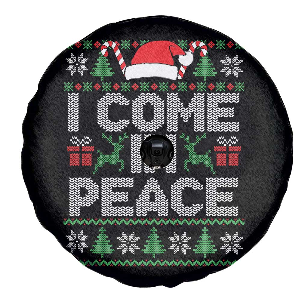 I Come In Peace Funny Christmas Matching Couple Spare Tire Cover Offensive Adult Humor Festive Holiday - Wonder Print Shop