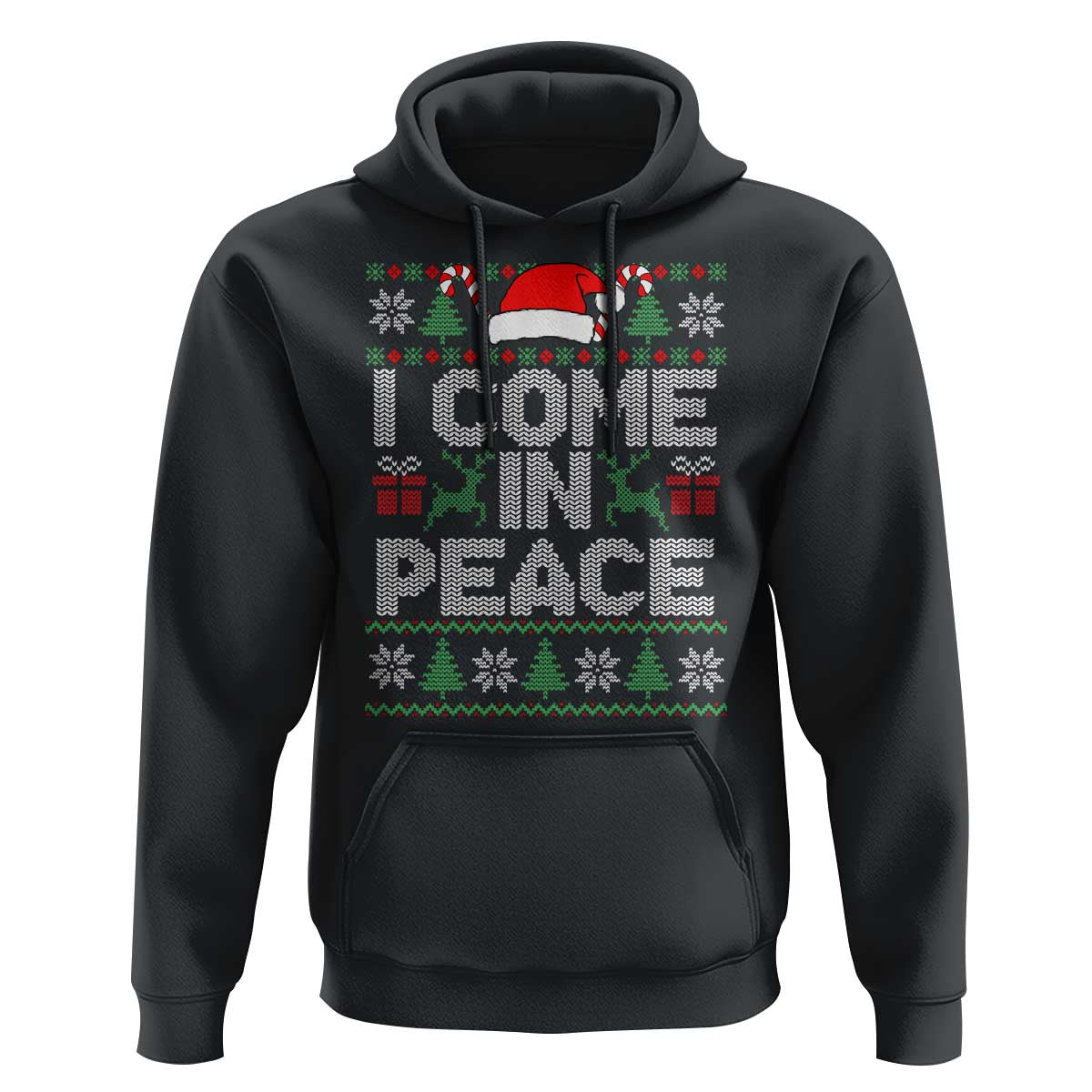 I Come In Peace Funny Christmas Matching Couple Hoodie Offensive Adult Humor Festive Holiday - Wonder Print Shop
