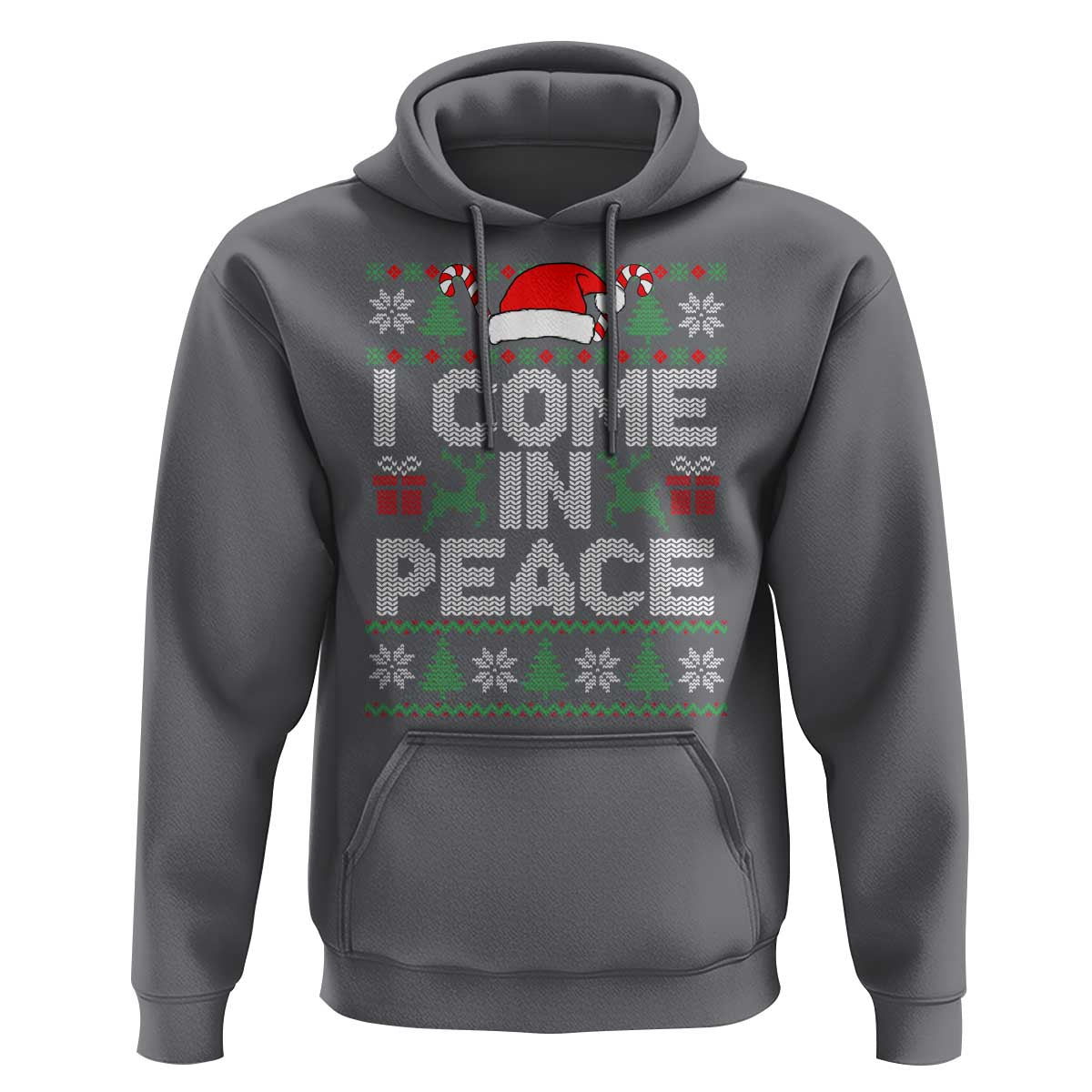 I Come In Peace Funny Christmas Matching Couple Hoodie Offensive Adult Humor Festive Holiday - Wonder Print Shop