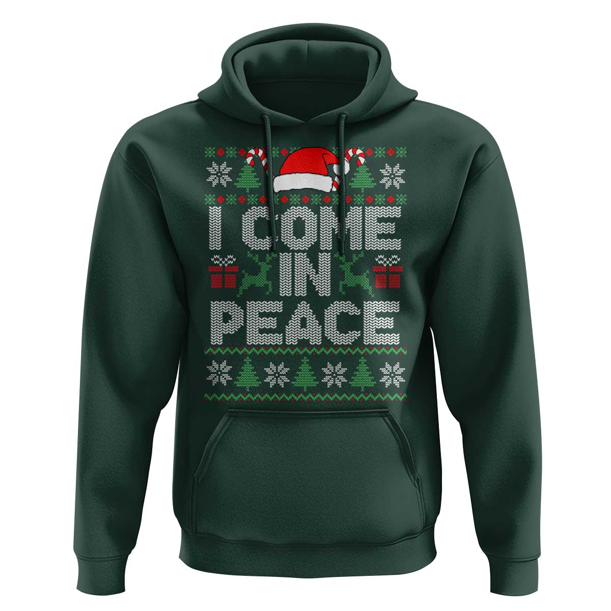 I Come In Peace Funny Christmas Matching Couple Hoodie Offensive Adult Humor Festive Holiday - Wonder Print Shop