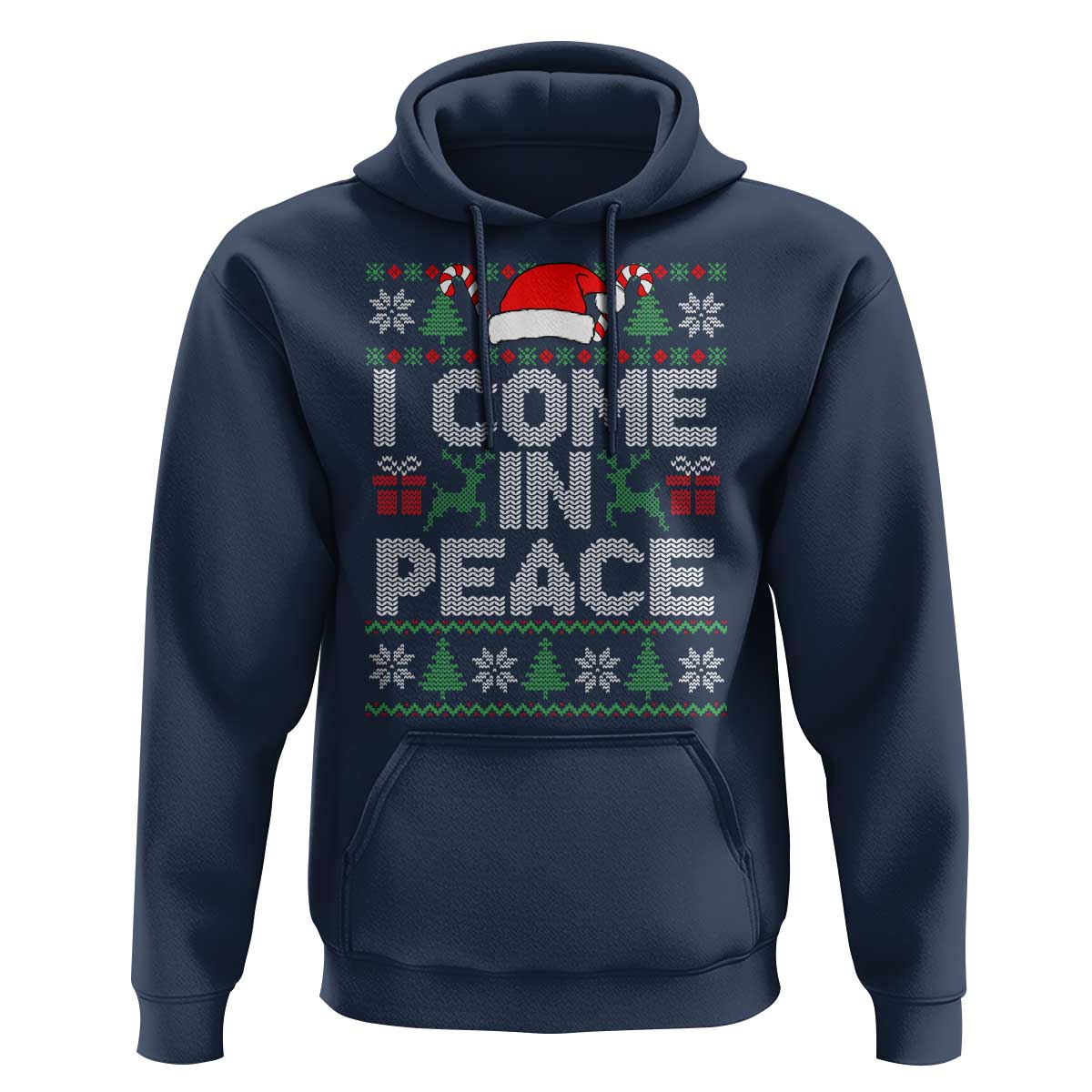 I Come In Peace Funny Christmas Matching Couple Hoodie Offensive Adult Humor Festive Holiday - Wonder Print Shop