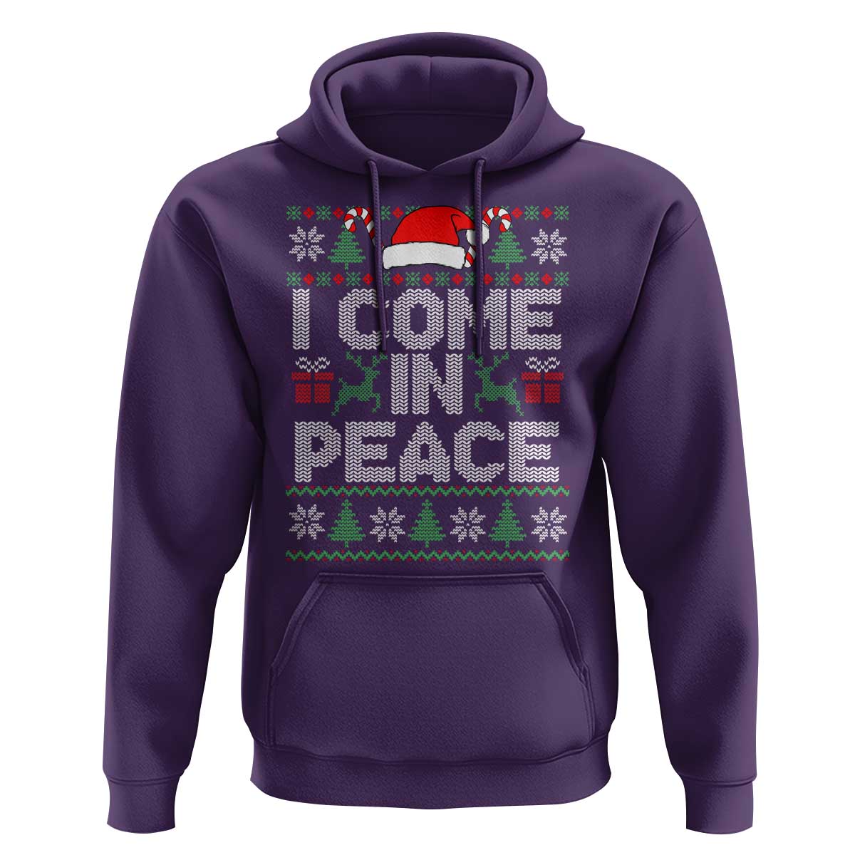 I Come In Peace Funny Christmas Matching Couple Hoodie Offensive Adult Humor Festive Holiday - Wonder Print Shop