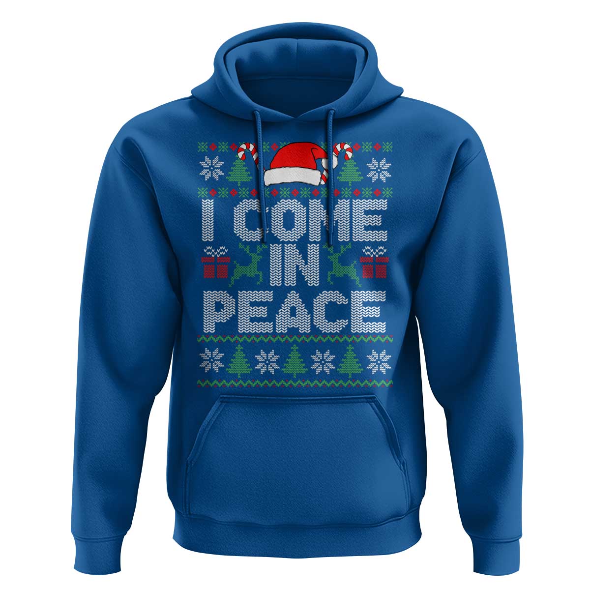 I Come In Peace Funny Christmas Matching Couple Hoodie Offensive Adult Humor Festive Holiday - Wonder Print Shop