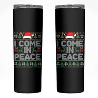 I Come In Peace Funny Christmas Matching Couple Skinny Tumbler Offensive Adult Humor Festive Holiday - Wonder Print Shop