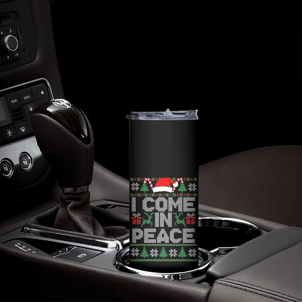 I Come In Peace Funny Christmas Matching Couple Skinny Tumbler Offensive Adult Humor Festive Holiday - Wonder Print Shop