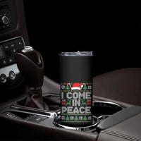 I Come In Peace Funny Christmas Matching Couple Skinny Tumbler Offensive Adult Humor Festive Holiday - Wonder Print Shop