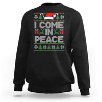 I Come In Peace Funny Christmas Matching Couple Sweatshirt Offensive Adult Humor Festive Holiday - Wonder Print Shop