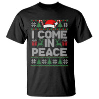 I Come In Peace Funny Christmas Matching Couple T Shirt Offensive Adult Humor Festive Holiday - Wonder Print Shop