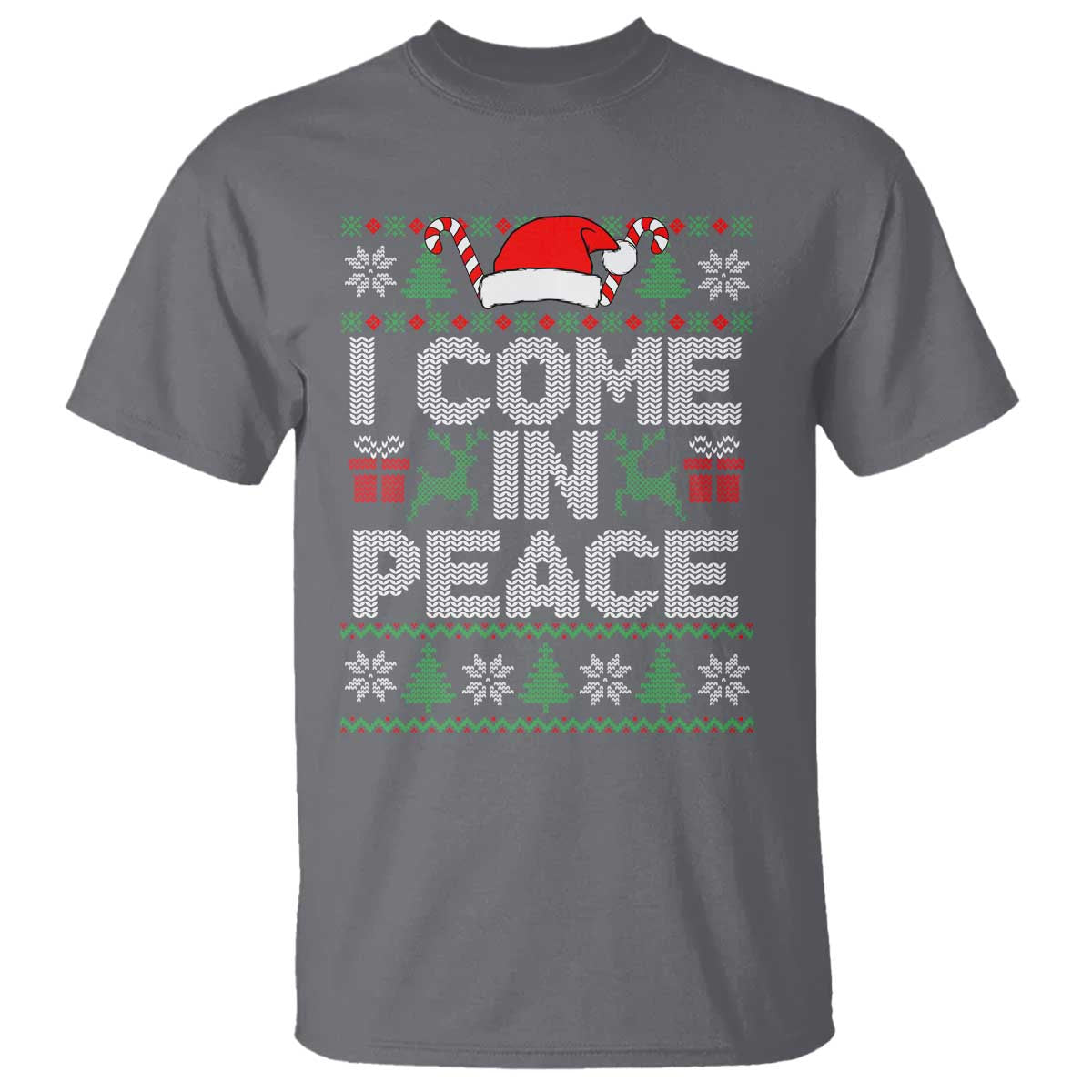 I Come In Peace Funny Christmas Matching Couple T Shirt Offensive Adult Humor Festive Holiday - Wonder Print Shop