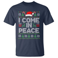 I Come In Peace Funny Christmas Matching Couple T Shirt Offensive Adult Humor Festive Holiday - Wonder Print Shop