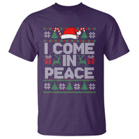 I Come In Peace Funny Christmas Matching Couple T Shirt Offensive Adult Humor Festive Holiday - Wonder Print Shop